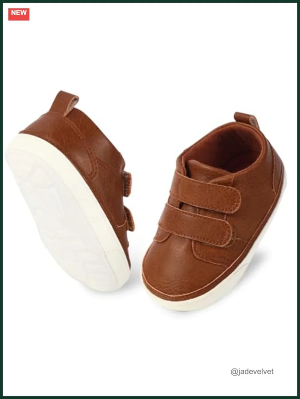 PU Leather Baby Toddler First Walking Sneakers Non-Slip Lace Up Dress Shoes